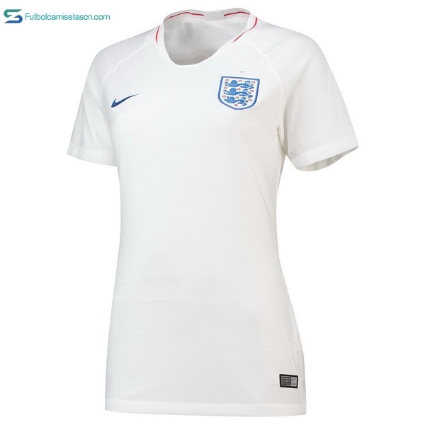 Camiseta Inglaterra 1ª Mujer 2018 Blanco